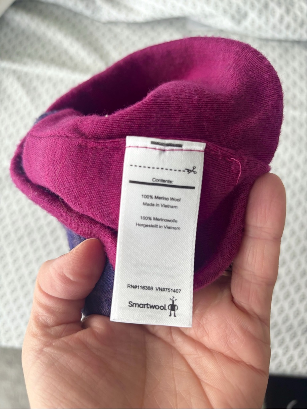 Smartwool Purple Kids Neck Warmer with Pink Trim | Neck Gaiter Ultra Soft Merino - Picture 3 of 4